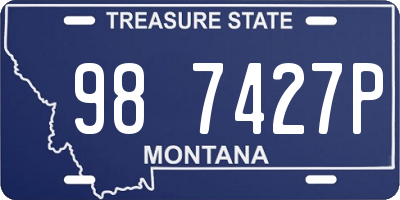 MT license plate 987427P