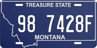 MT license plate 987428F