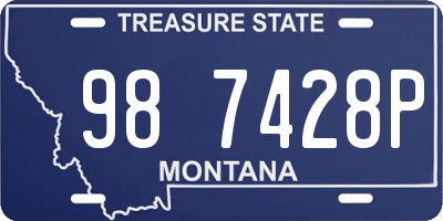 MT license plate 987428P