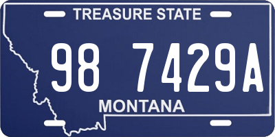 MT license plate 987429A