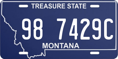 MT license plate 987429C