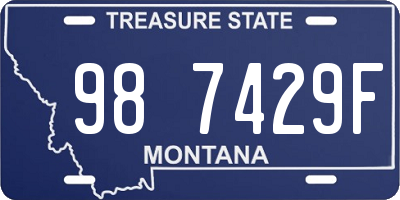 MT license plate 987429F