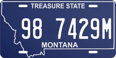 MT license plate 987429M