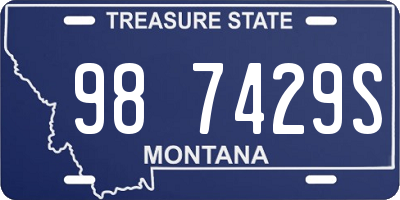 MT license plate 987429S