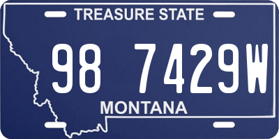 MT license plate 987429W