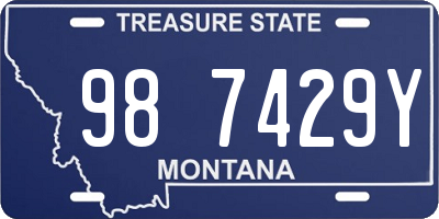 MT license plate 987429Y