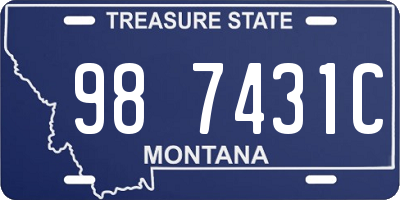 MT license plate 987431C