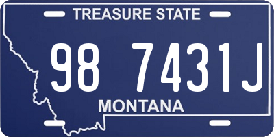 MT license plate 987431J