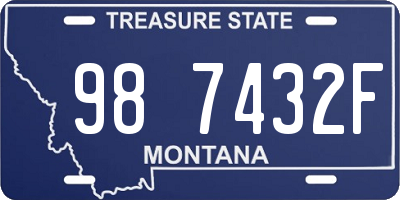 MT license plate 987432F