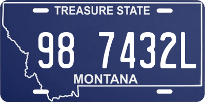 MT license plate 987432L