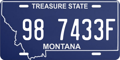 MT license plate 987433F