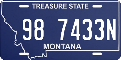 MT license plate 987433N
