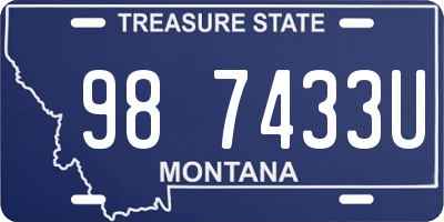 MT license plate 987433U