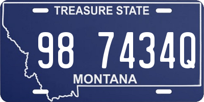 MT license plate 987434Q