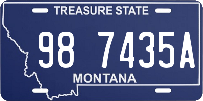 MT license plate 987435A