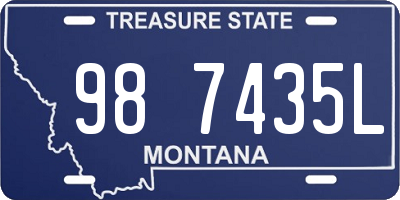 MT license plate 987435L