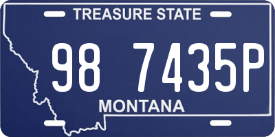 MT license plate 987435P