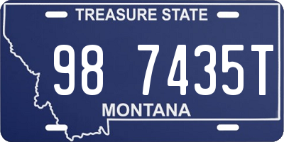 MT license plate 987435T
