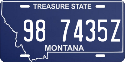 MT license plate 987435Z