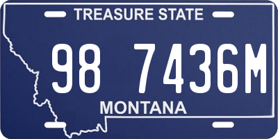 MT license plate 987436M