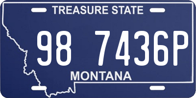 MT license plate 987436P