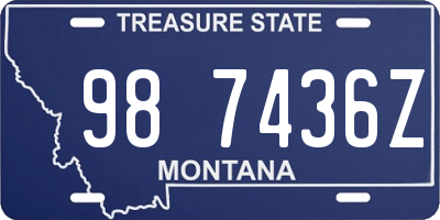 MT license plate 987436Z