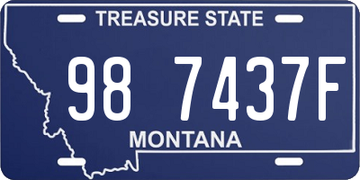 MT license plate 987437F