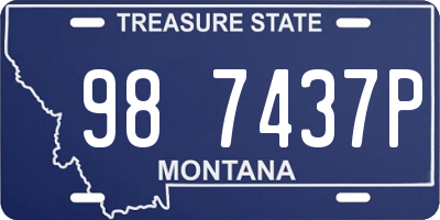 MT license plate 987437P