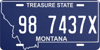 MT license plate 987437X