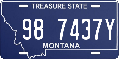 MT license plate 987437Y