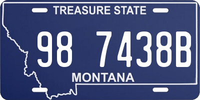 MT license plate 987438B
