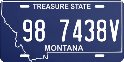 MT license plate 987438V