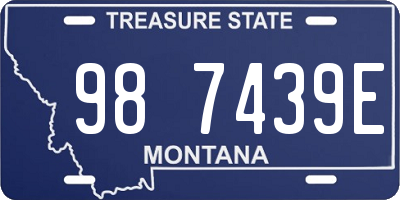 MT license plate 987439E