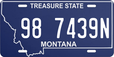 MT license plate 987439N