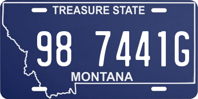 MT license plate 987441G