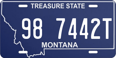 MT license plate 987442T