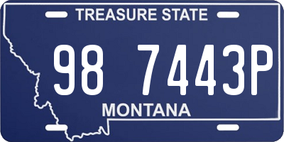 MT license plate 987443P