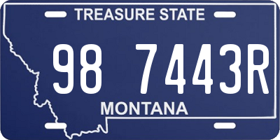 MT license plate 987443R