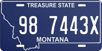 MT license plate 987443X