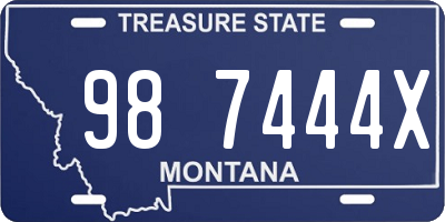 MT license plate 987444X