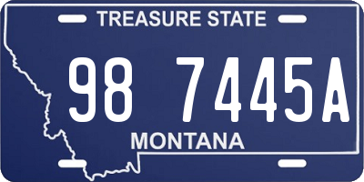 MT license plate 987445A