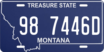 MT license plate 987446D