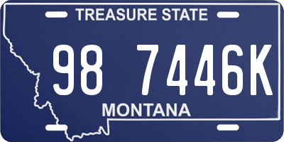 MT license plate 987446K