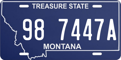 MT license plate 987447A
