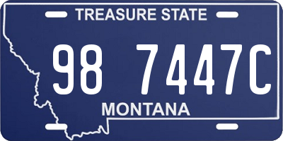 MT license plate 987447C