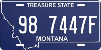 MT license plate 987447F
