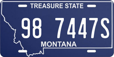 MT license plate 987447S