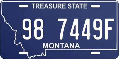 MT license plate 987449F