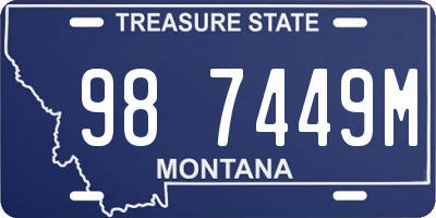 MT license plate 987449M