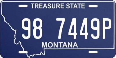 MT license plate 987449P